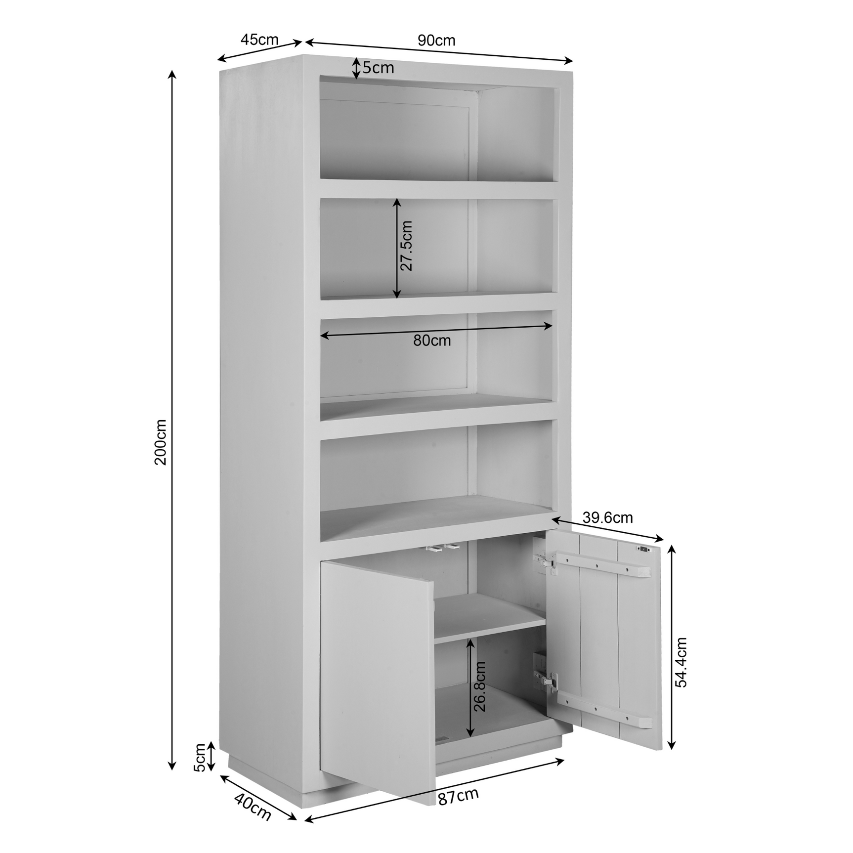 Bücherregal Brüssel Braun | 90 cm