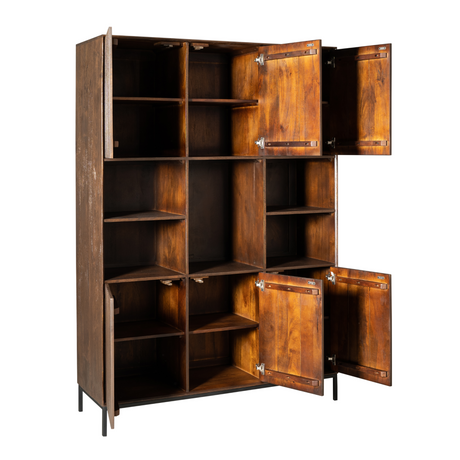 Vakkenkast Madison XL bruin| 135 cm