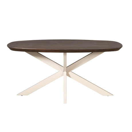Eettafel Madison Brown | 160 cm | Deens ovaal | poot zandkleurig