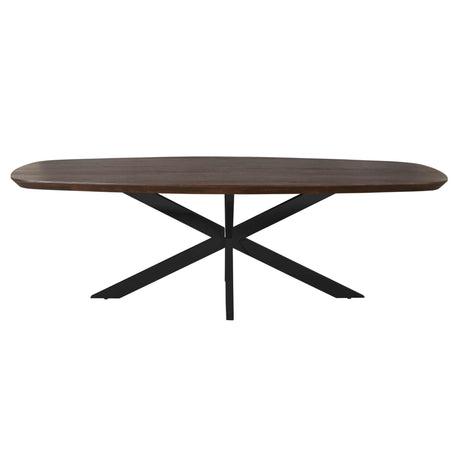 Eettafel Madison Brown | 240 cm | Deens Ovaal | Poot Zwart