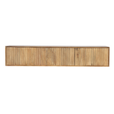 Tv-meubel Madison Naturel: naturel houten front met verticale latten