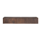 Zwevend tv-meubel Madison bruin wandmeubel met ribbelfront en lange lade