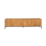Tv-meubel Madison Naturel met houtfineer ladefront en zwarte poten