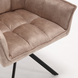 Eetkamerstoel Dani | Fluweel Beige (set van 2)