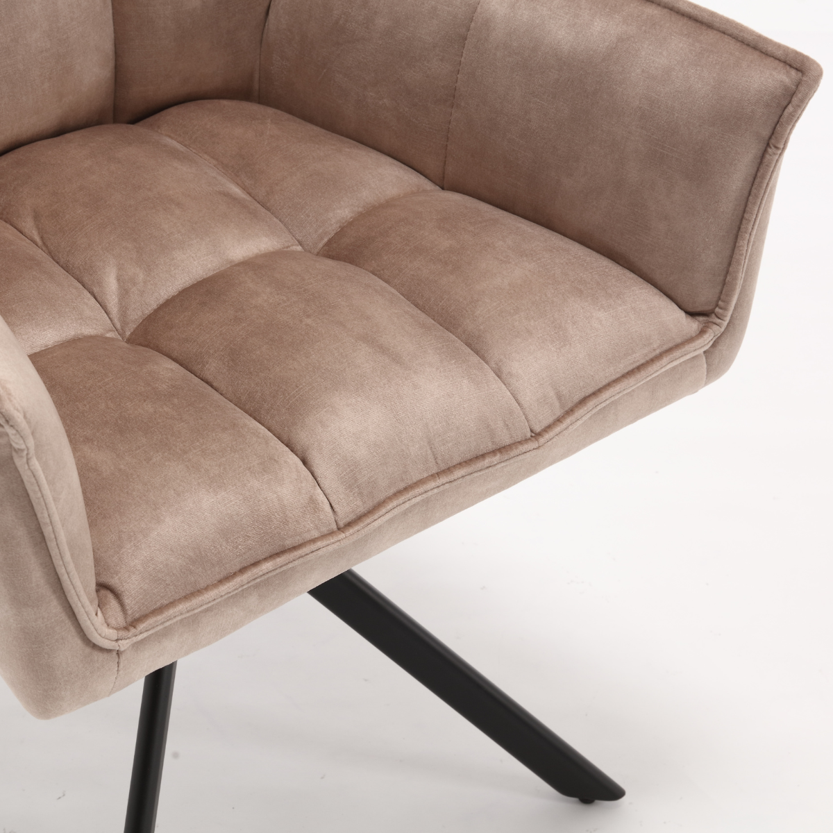 Eetkamerstoel Dani | Fluweel Beige (set van 2)