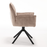 Eetkamerstoel Dani | Fluweel Beige (set van 2)
