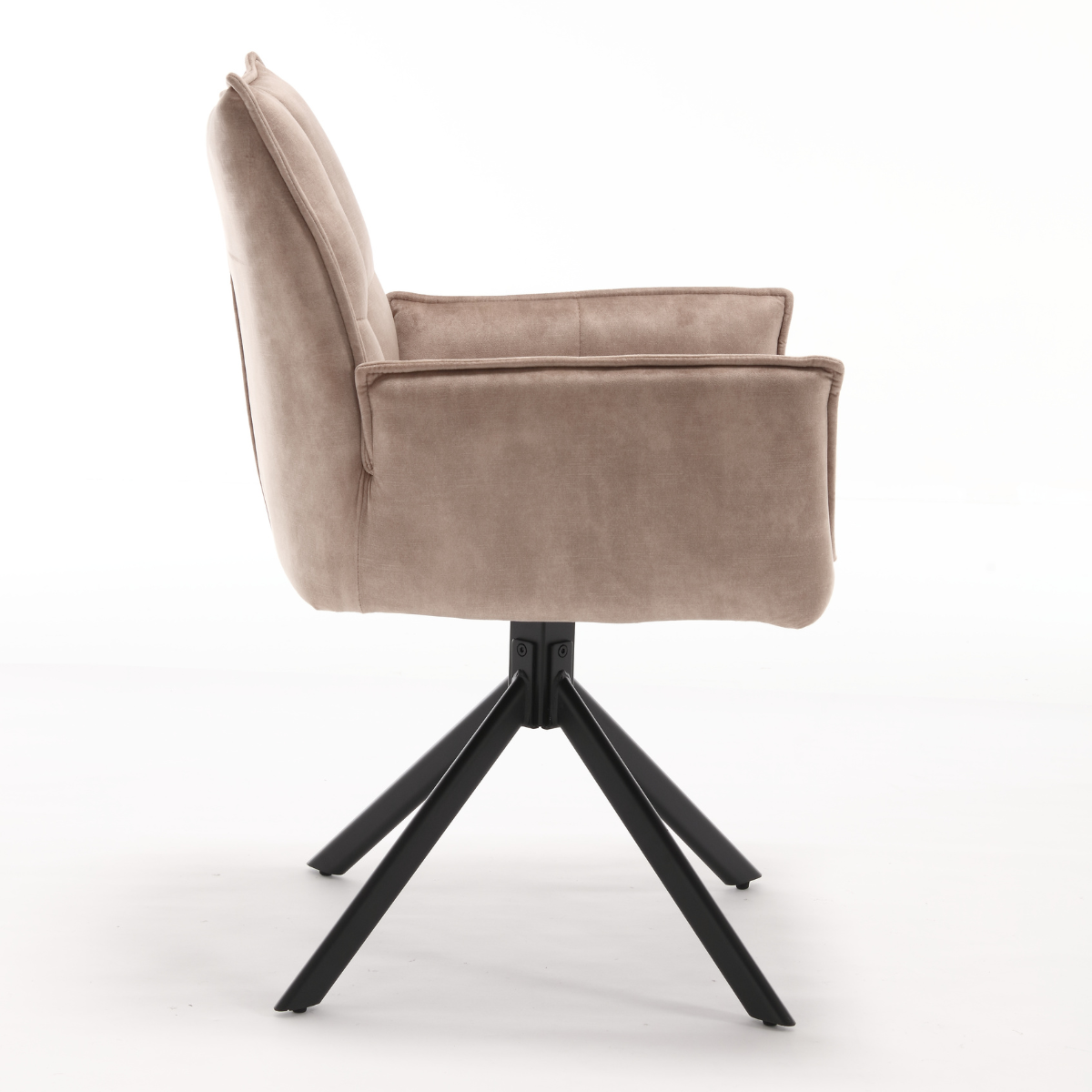 Eetkamerstoel Dani | Fluweel Beige (set van 2)