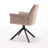 Eetkamerstoel Dani | Fluweel Beige (set van 2)