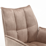 Eetkamerstoel Dani | Fluweel Beige (set van 2)