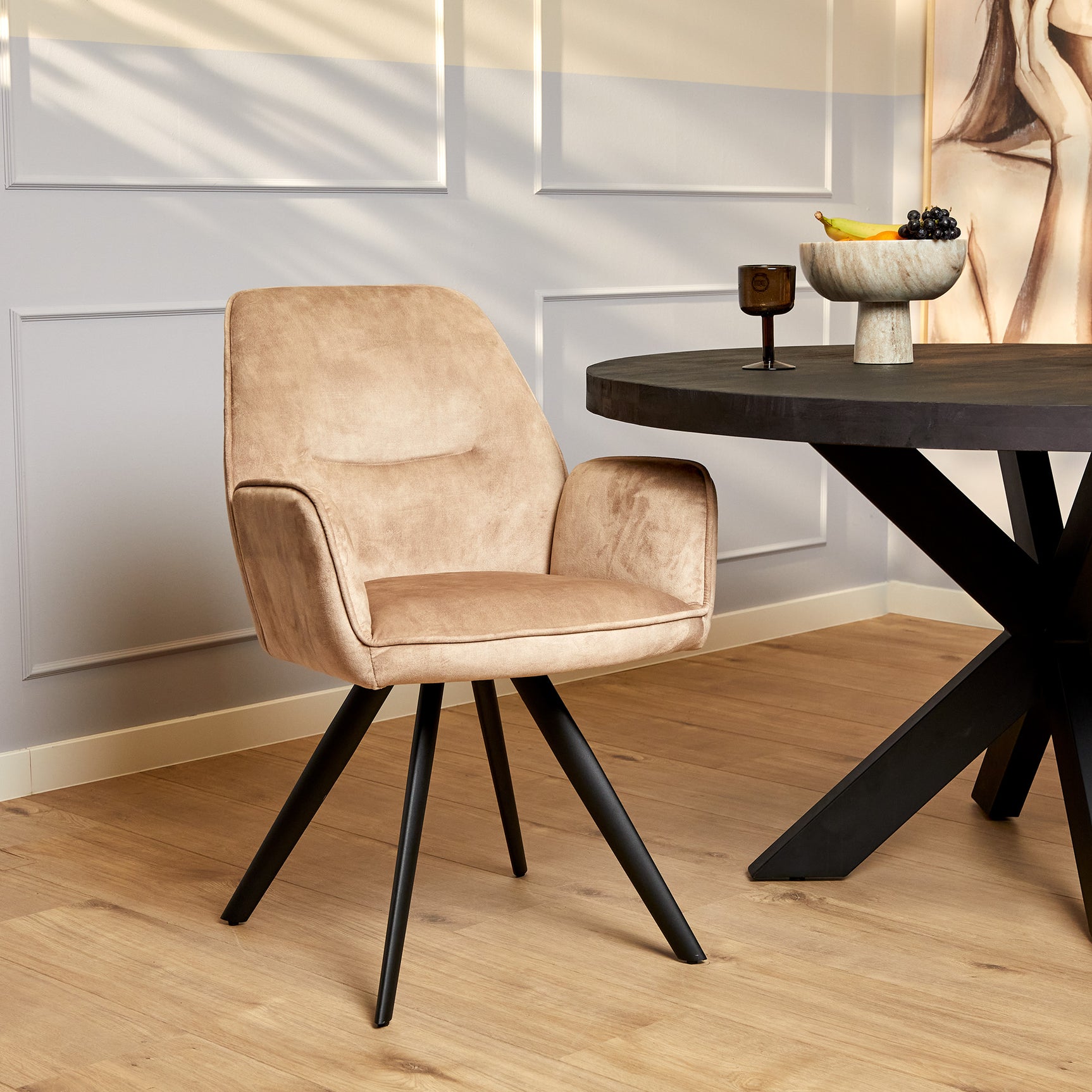 Eetkamerstoel Nova | Beige (set van 2)