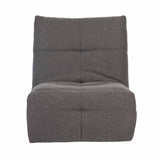 Donkergrijze relaxfauteuil Lazy rugkussen met twee grote naden