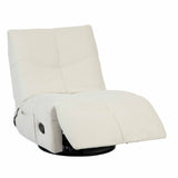 Relaxfauteuil naturel drie kwart met ingewerkte bediening aan de armleuning