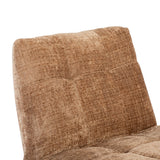 kaneelkleurige relaxfauteuil rugleuning met ingekruiste naden en hoge vulling