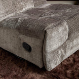Grijze relaxfauteuil armleuning met bedieningspaneel