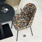 VOGUE EETKAMERSTOEL VELVET BOUQUET ZWART