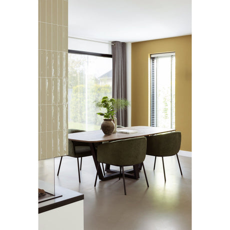 LEON EETKAMERSTOEL BOUCLE BOSGROEN