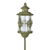 Esschert design - Aged Metal Green lantaarn op paal