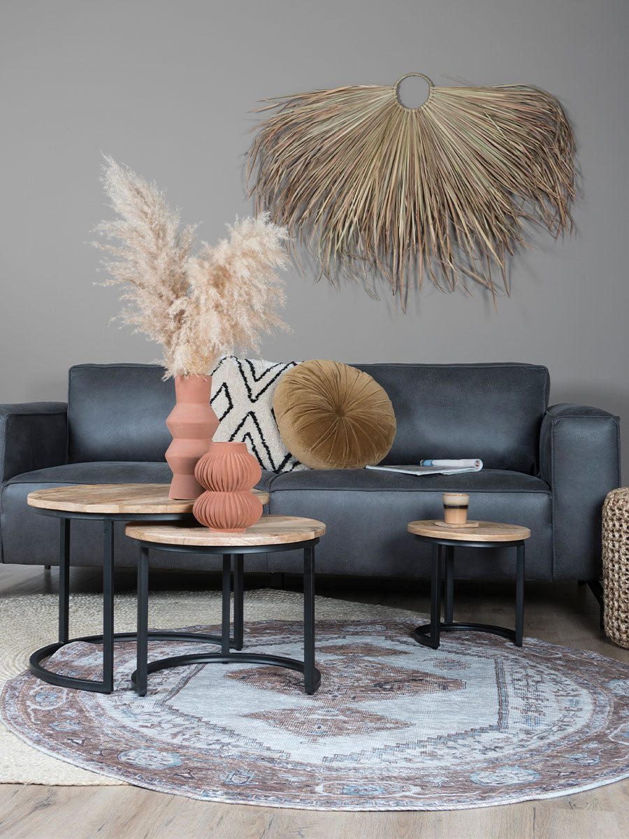 Vloerkleed Karaca Brown 08 Rond ø200 cm