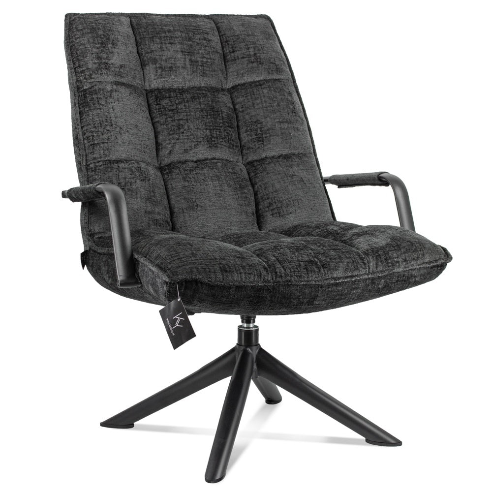 Draaifauteuil met arm antraciet