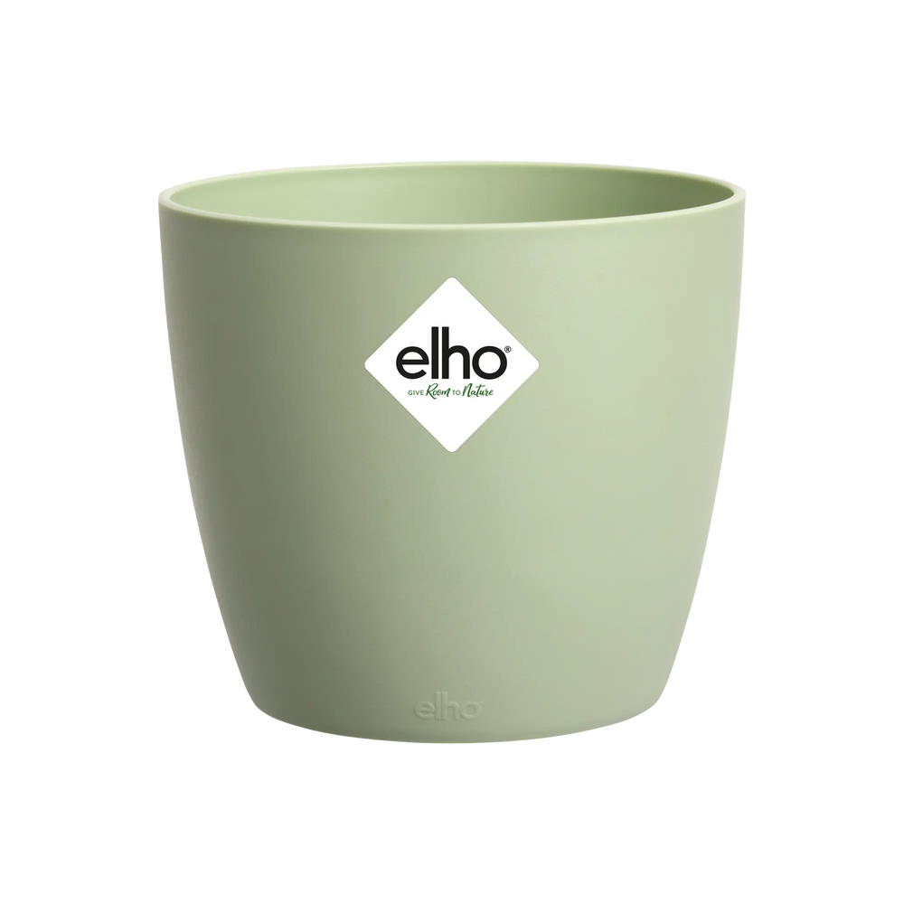 Elho mini plantenpot rond in sorbetgroen met elho-logo