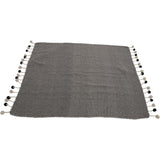 Plaid Storm pompon black, 125x150cm