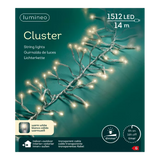 Clusterverlichting LED warm wit - 14m - 1512 lampjes