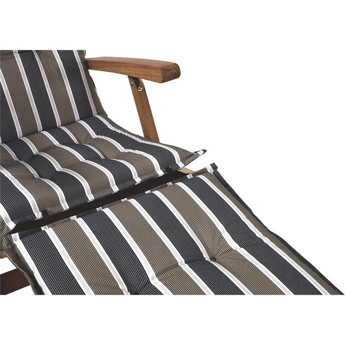 Tuinkussen deckchair streep grijs/bruin