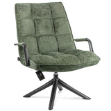 Draaifauteuil met arm donker groen