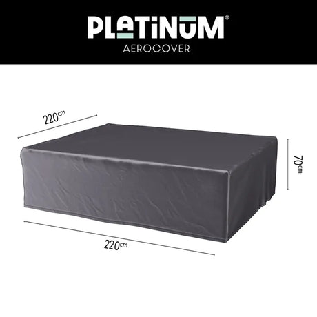 Loungesethoes 220x220xH70, donkergrijze overtrek met afmetingen