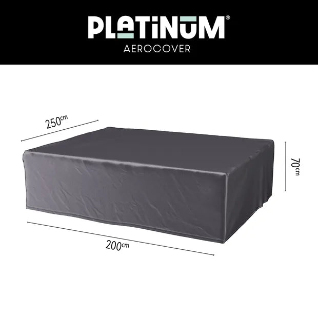 Loungesethoes 250x200xH70, donkergrijze afdekhoes voor loungebank