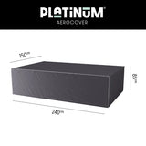 Tuinsethoes voor tuinset, grijs, 240x150xH85, rechthoekige vorm