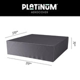 Loungesethoes 270x210xH70 in donkergrijs, rechthoekig en strak passend