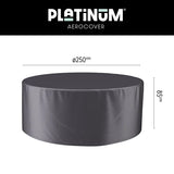 Ronde tuinsethoes ø250 cm, hoogte 85 cm, donkergrijs