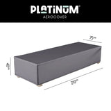 Loungebedhoes donkergrijs met opstaande randen en maat 210x75x40