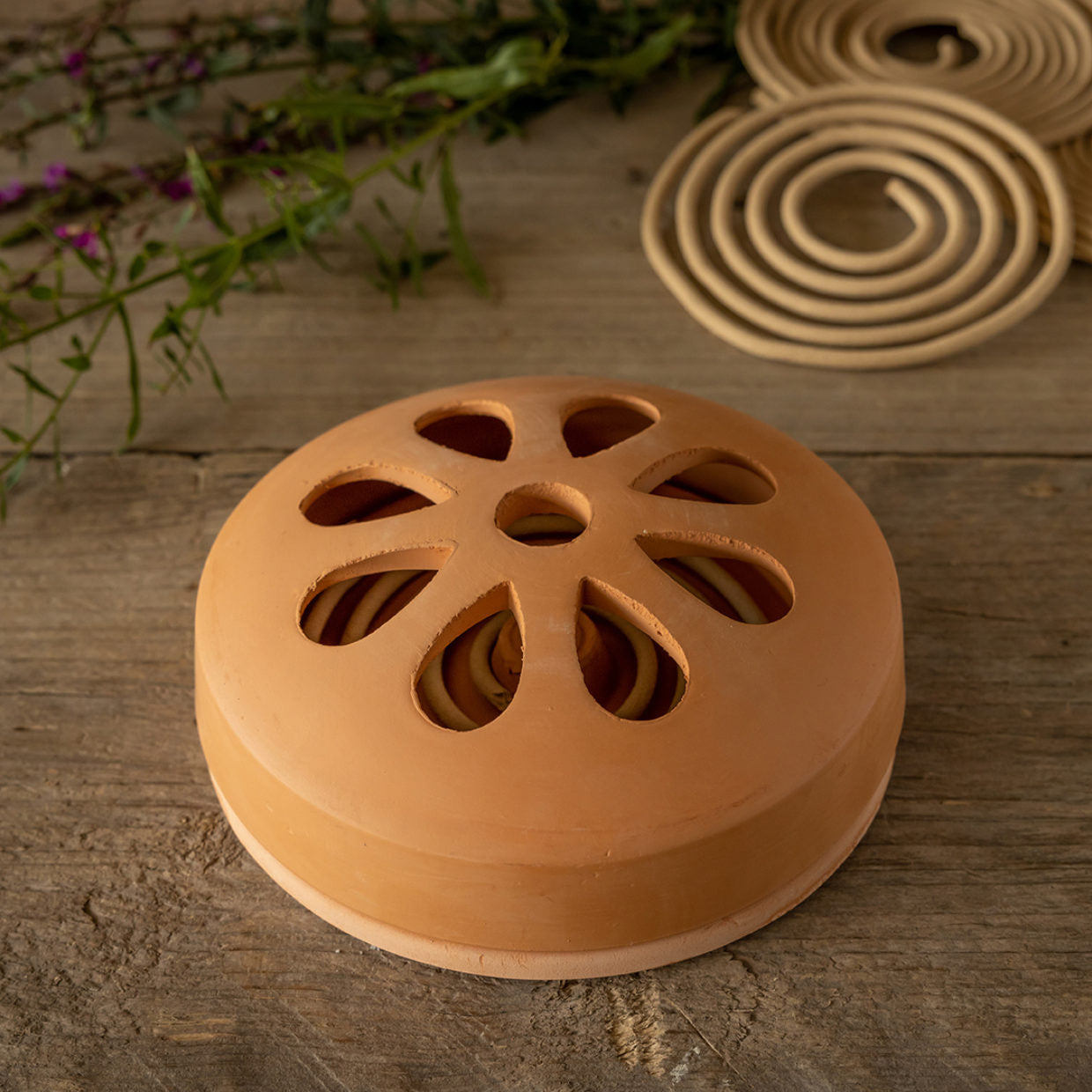 Citronella spiralen in terracotta giftbox