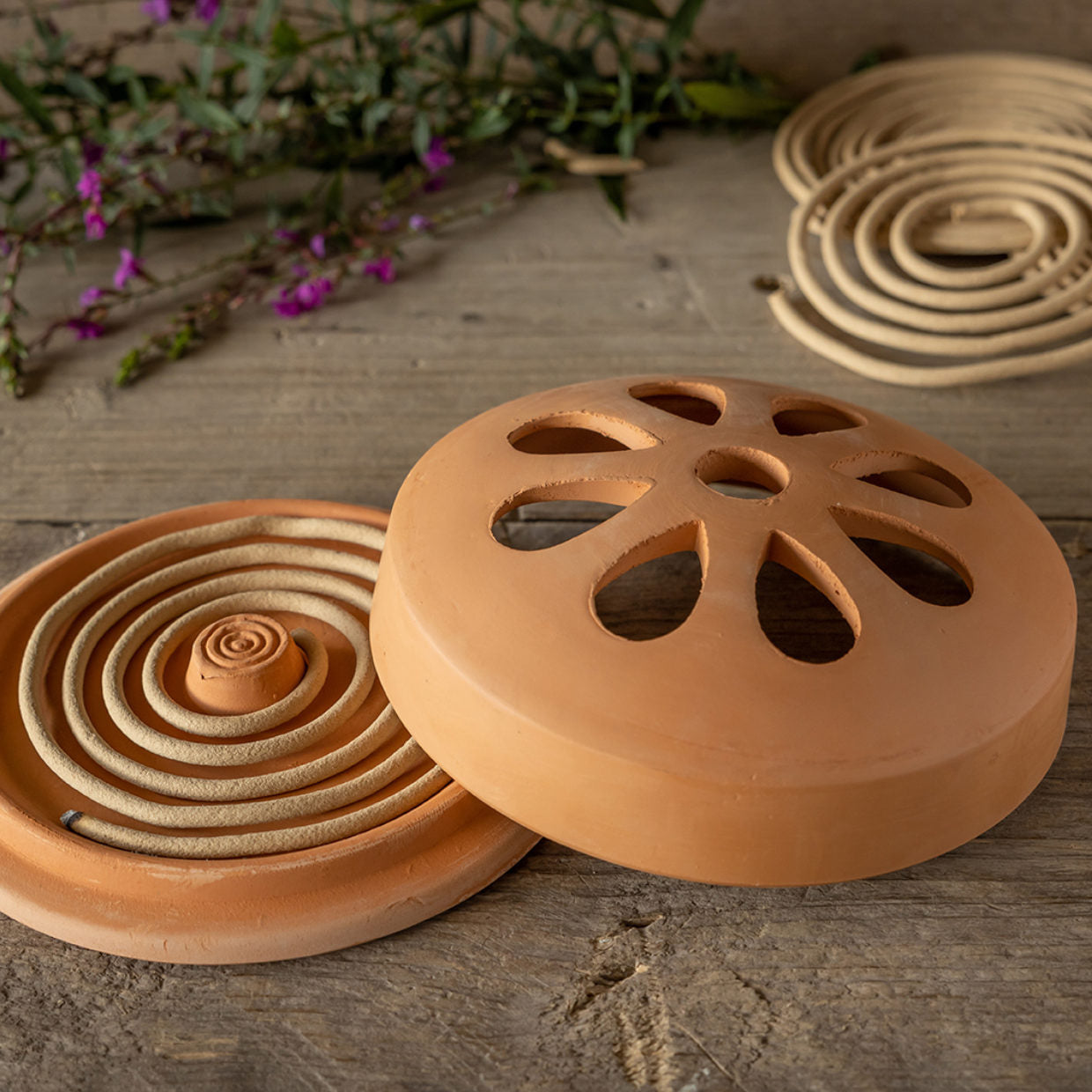 Citronella spiralen in terracotta giftbox