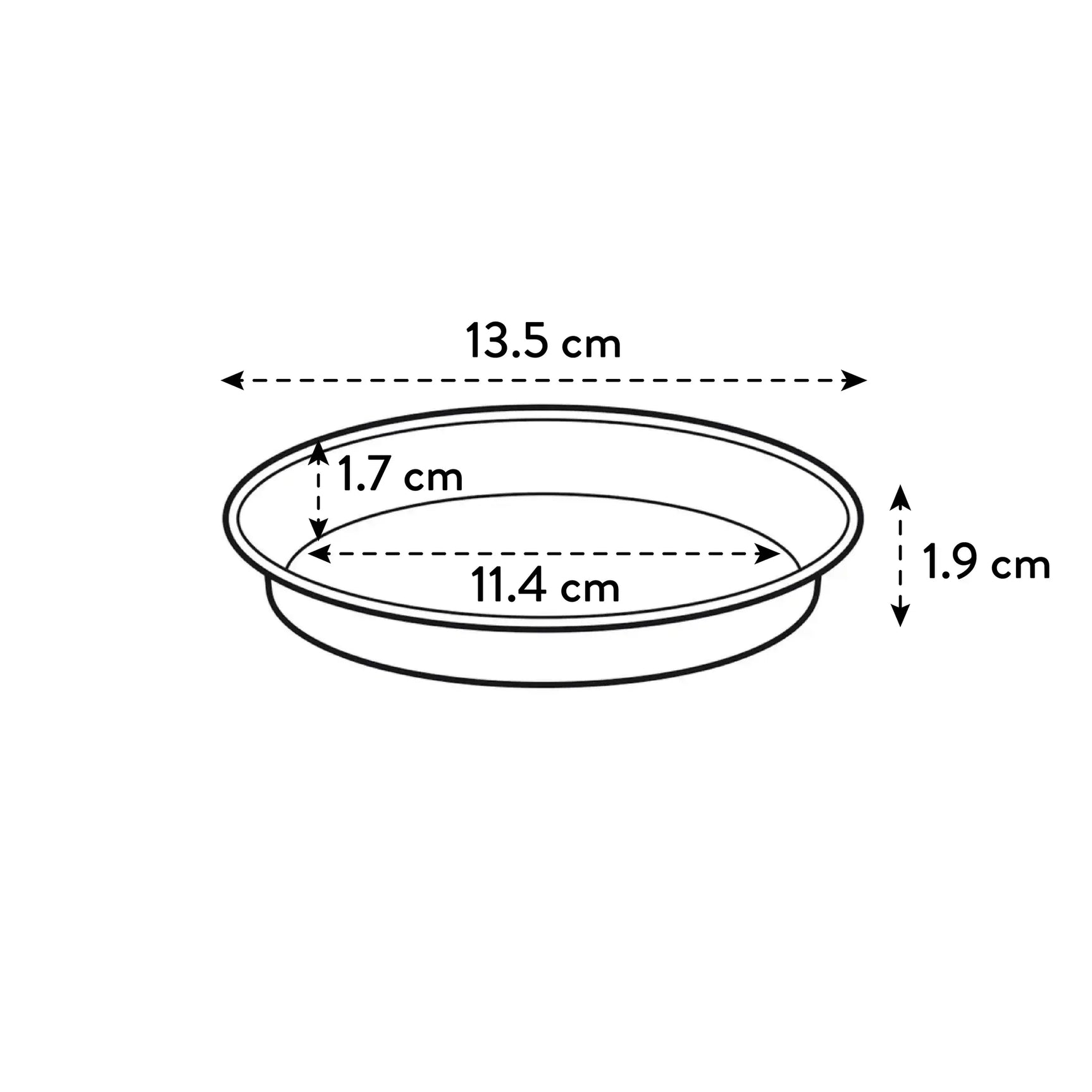Elho - gb saucer 14cm living black