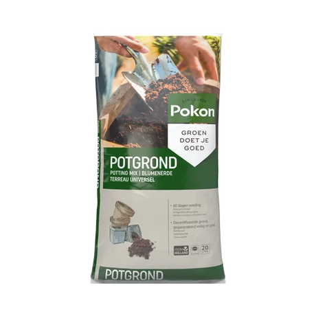 Universele potgrondzak met groen-witte label, 20 L