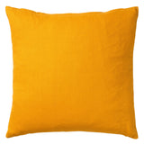 Sierkussen 45x45 cm in goudgeel, effen met gladde stof en afgeronde hoeken