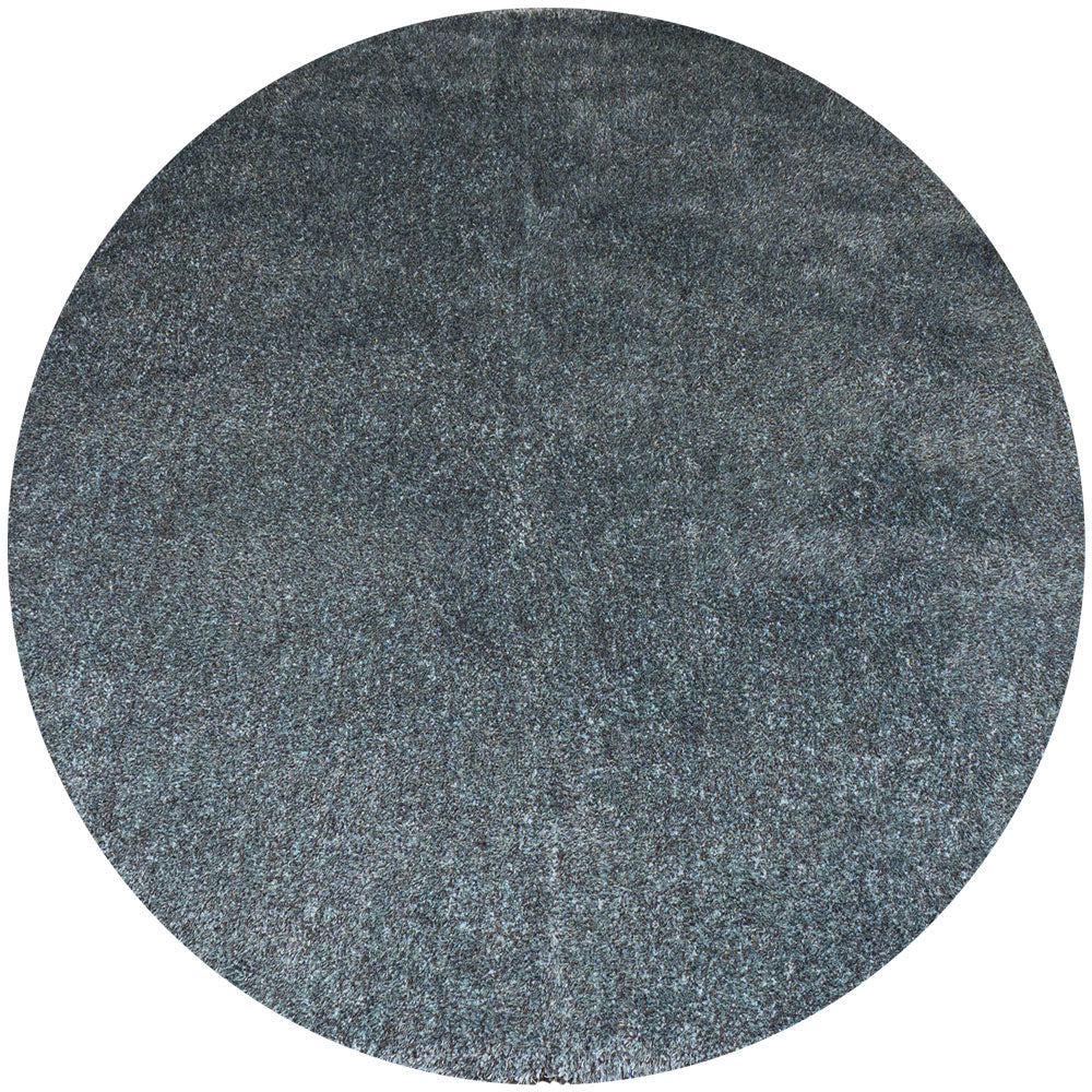 Rond karpet met fijn, gemêleerd grijs-blauw pooloppervlak, diameter ca. 200 cm