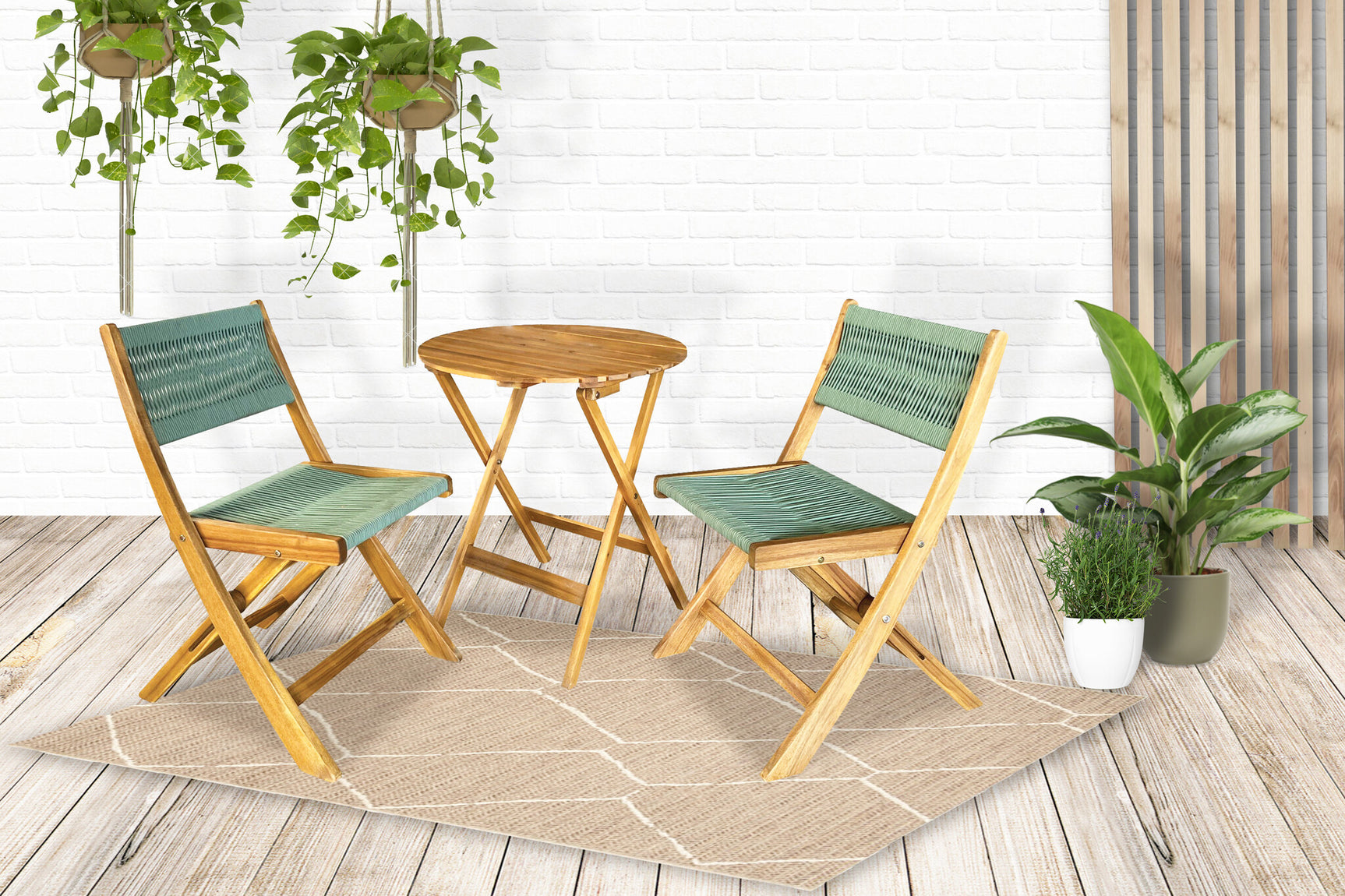 Lanzarote bistro set green FSC