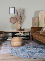 Vloerkleed Laria Blue 4 Rond - ø200 cm
