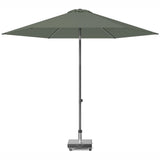Olijfkleurige parasol Lisboa Ø300 met open doek en centrale paal