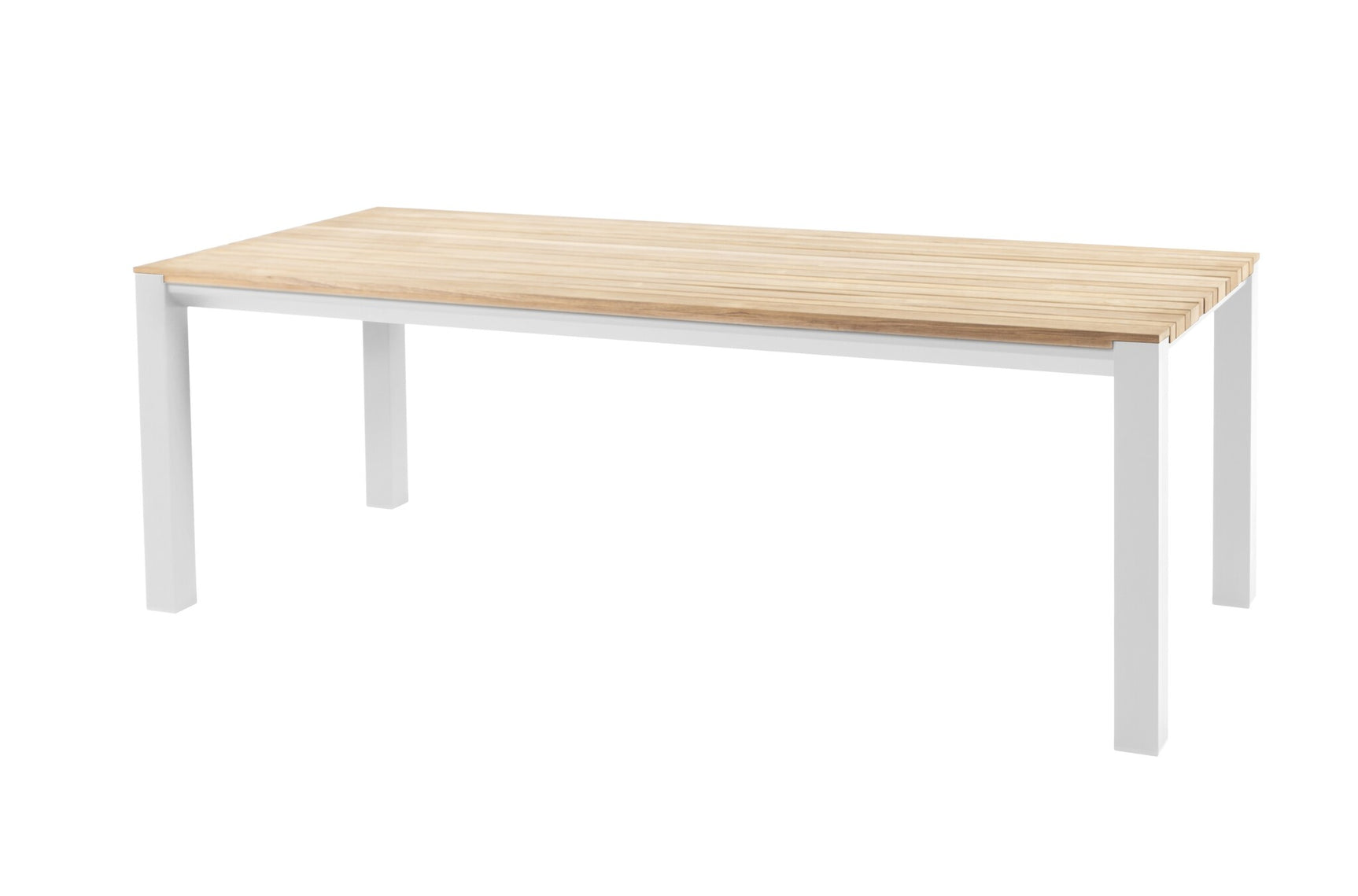 Taste 4SO - Ridge eettafel wit 220x95 teak