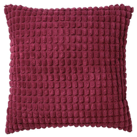 Sierkussen Rome 45x45 cm in bordeauxrood, met ruitmotief en opstaande rand
