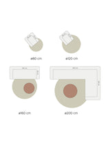 Vloerkleed Velluto Beige - Rond ø200 cm