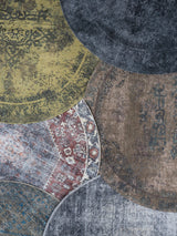 Vloerkleed Madel Rond Rood/Blauw ø120 cm