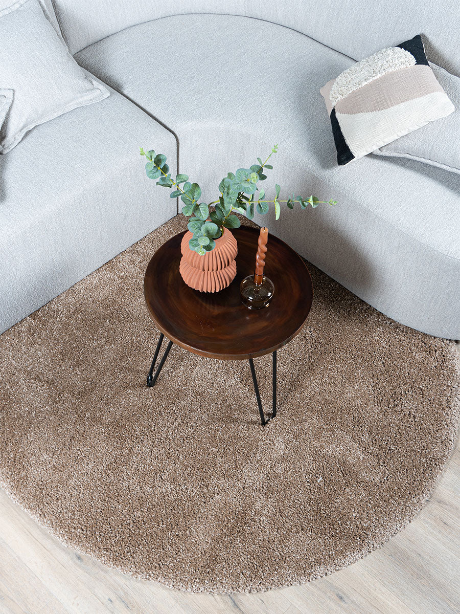 Karpet Rome Sand Rond ø200 cm