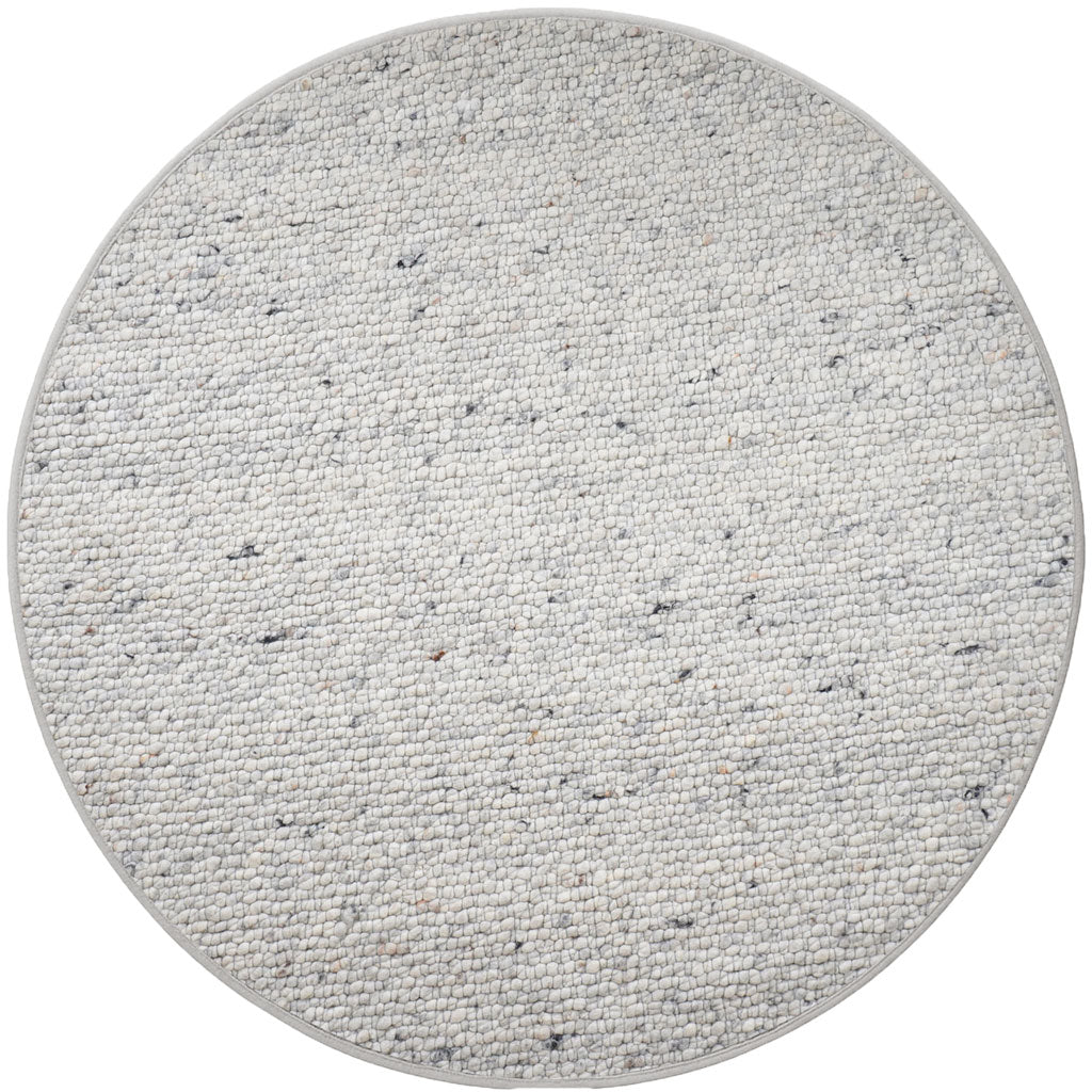 Vloerkleed Steve Licht Grijs Rond ø160 cm