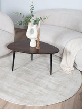 Vloerkleed Cos - Viscose Beige Rond ø150 cm